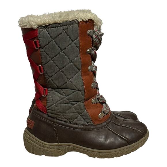 London Fog Ludlow LLF 043 Quilted Winter Snow Boots Women's Size 7 - Picture 1 of 7